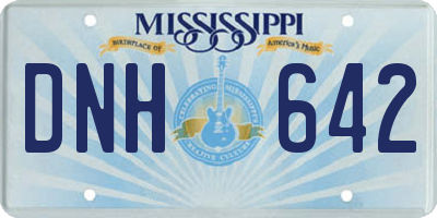 MS license plate DNH642