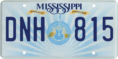 MS license plate DNH815