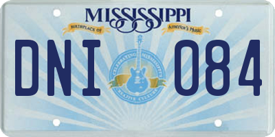 MS license plate DNI084