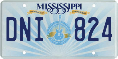 MS license plate DNI824