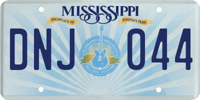MS license plate DNJ044