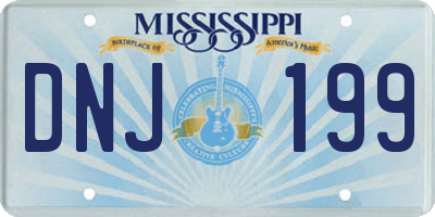 MS license plate DNJ199
