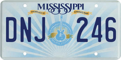MS license plate DNJ246