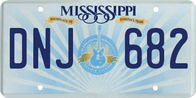 MS license plate DNJ682