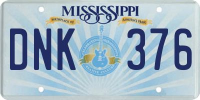 MS license plate DNK376