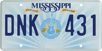 MS license plate DNK431
