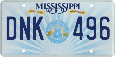 MS license plate DNK496