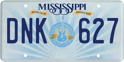 MS license plate DNK627