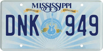 MS license plate DNK949
