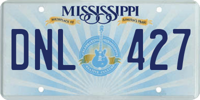 MS license plate DNL427