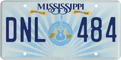 MS license plate DNL484