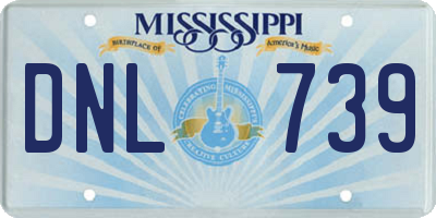 MS license plate DNL739