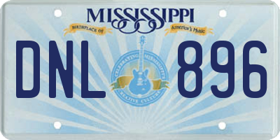 MS license plate DNL896