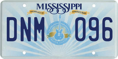 MS license plate DNM096
