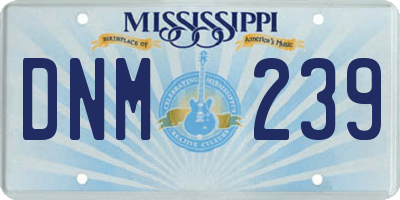 MS license plate DNM239