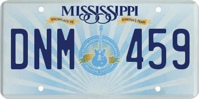 MS license plate DNM459