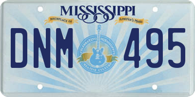 MS license plate DNM495