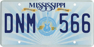 MS license plate DNM566