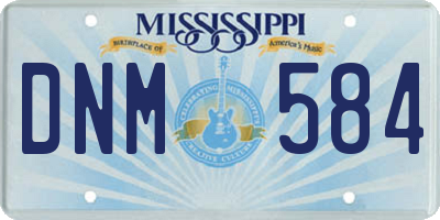 MS license plate DNM584