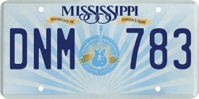 MS license plate DNM783
