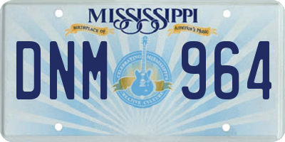 MS license plate DNM964