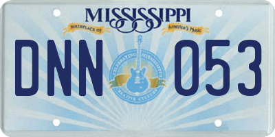 MS license plate DNN053