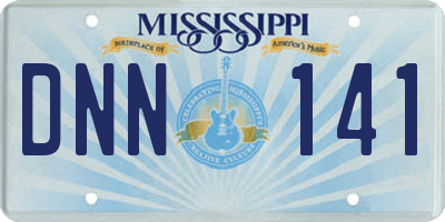 MS license plate DNN141