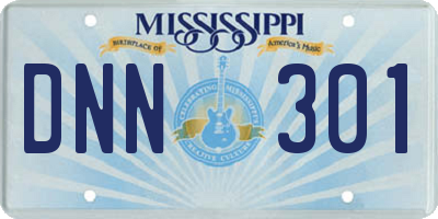 MS license plate DNN301