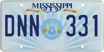 MS license plate DNN331