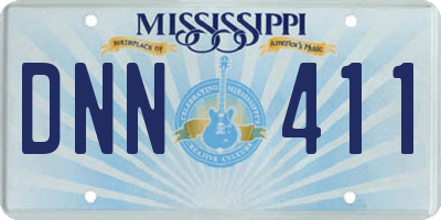 MS license plate DNN411
