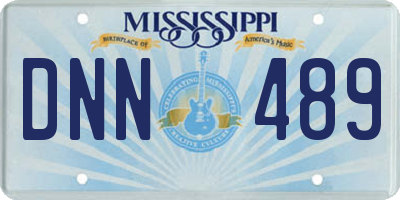 MS license plate DNN489