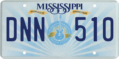 MS license plate DNN510