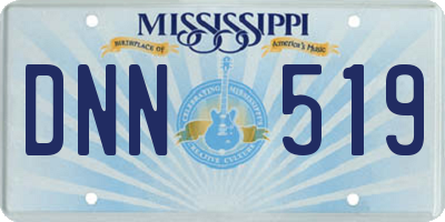 MS license plate DNN519