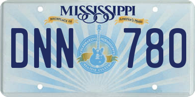 MS license plate DNN780