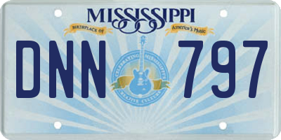 MS license plate DNN797