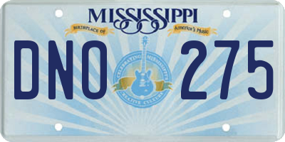 MS license plate DNO275