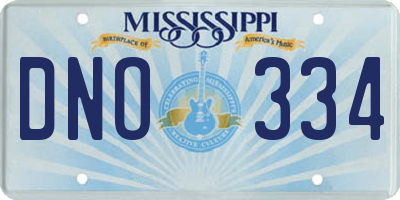 MS license plate DNO334