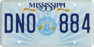 MS license plate DNO884