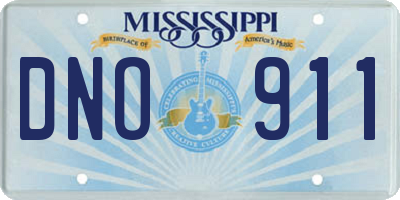 MS license plate DNO911