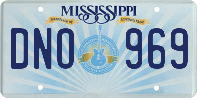 MS license plate DNO969