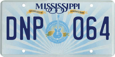 MS license plate DNP064