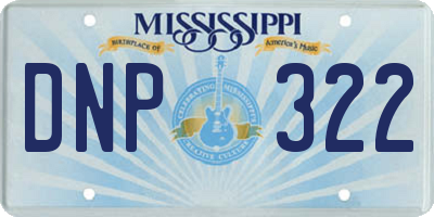 MS license plate DNP322