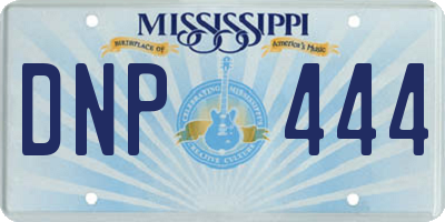 MS license plate DNP444