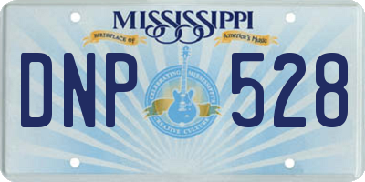 MS license plate DNP528