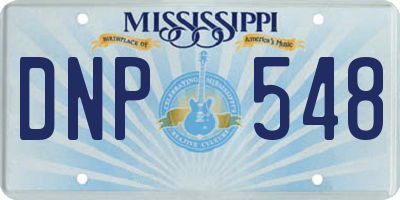 MS license plate DNP548