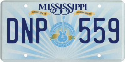 MS license plate DNP559