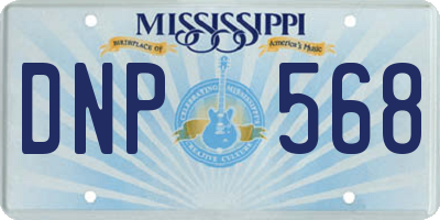 MS license plate DNP568