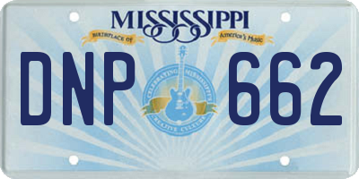 MS license plate DNP662
