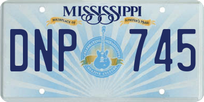 MS license plate DNP745