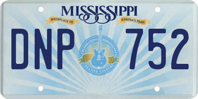 MS license plate DNP752
